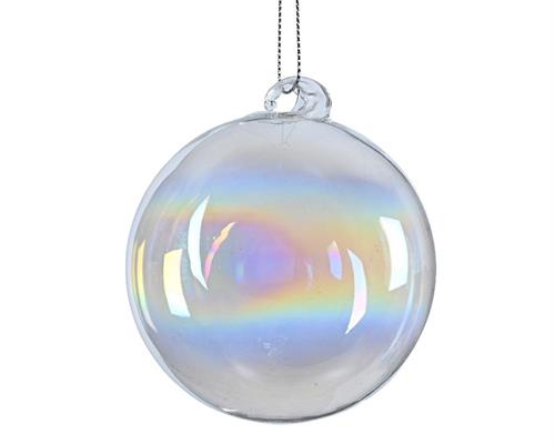 PALLINA DI NATALE IN VETRO IRIDESCENTE 10 CM