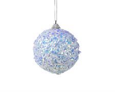 PALLINA DI NATALE GLITTER IRIDESCENTI 8 CM