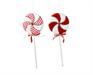 LOLLIPOP VELLUTATO  BIANCO ROSSO H.44X19CM 2 ASS