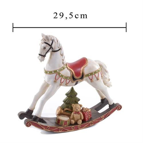 CAVALLO A DONDOLO IN RESINA 29,5 CM