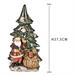 BABBO NATALE CON ALBERO IN PORCELLANA H.37,5 CM