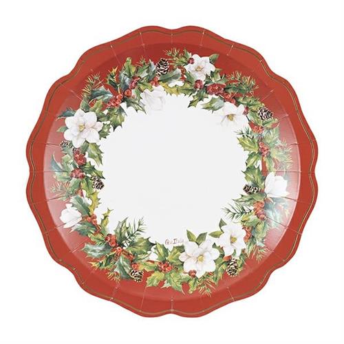 PIATTI BUON NATALE 27 CM 8 PZ