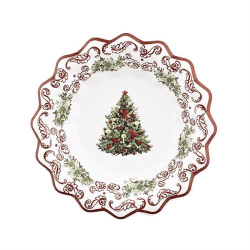 PIATTI FONDI CHRISTMAS POTTERY 24 CM 8 PZ