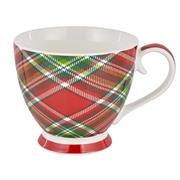 TAZZA NATALIZIA TARTAN IN PORCELLANA 14X11X10 CM