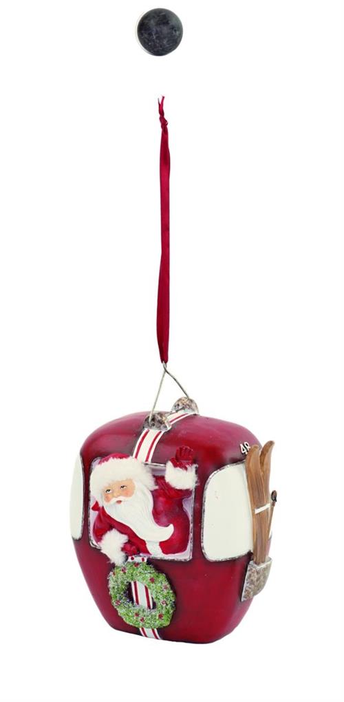 CABINA CON BABBO NATALE DA APPENDERE 18X15X20 CM