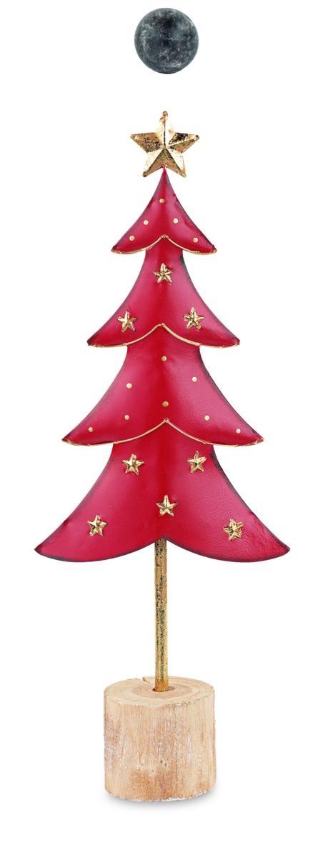 ALBERO IN METALLO ROSSO H.41 CM