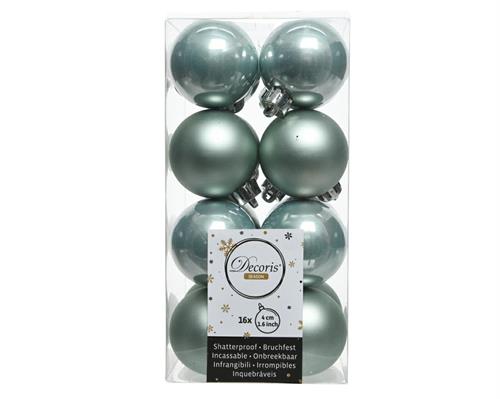 PALLINE DI NATALE EUCALIPTO 4CM CONFEZIONE 16 PZ