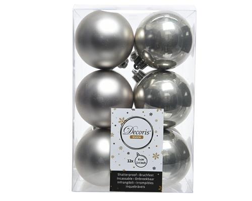 PALLINE DI NATALE LINO NATURALE 6 CM CONFEZIONE 12 PZ