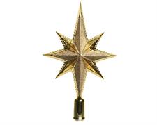 PUNTALE ORO FORMA STELLA 6,5X14,5X25,5CM PER ALBERO DI NATALE