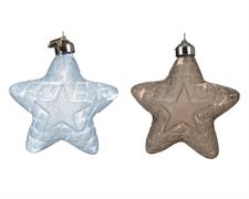 PENDENTE PER ALBERO DI NATALE STELLA 10CM 2PZ