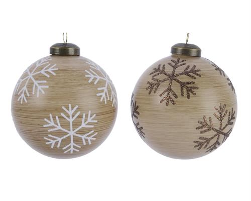 PALLINE DI NATALE TIPO LEGNO DECORAZIONE ASSORTITA