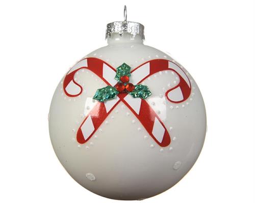 PALLINA DI NATALE DECORO CANDY CANE 8 CM