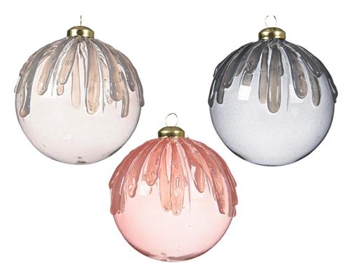 PALLINA DI NATALE 3 COLORI ASSORTITI 10 CM