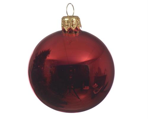 PALLINE DI NATALE ROSSO LUCIDO 6 CM CONFEZIONE 6 PZ