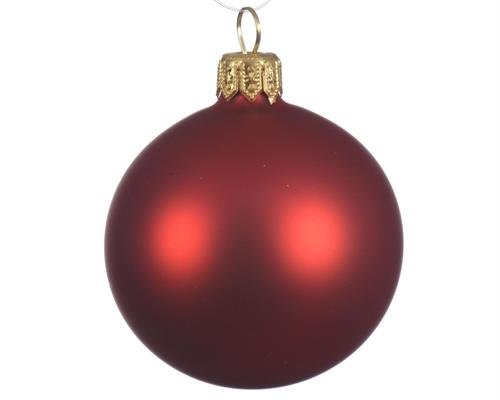 PALLINE  DI NATALE ROSSO OPACO 6 CM CONFEZIONE 6 PZ