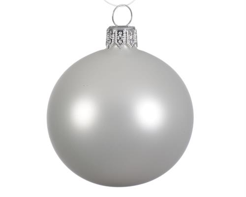 PALLINE DI NATALE BIANCO OPACO 6 CM CONFEZIONE 6 PZ