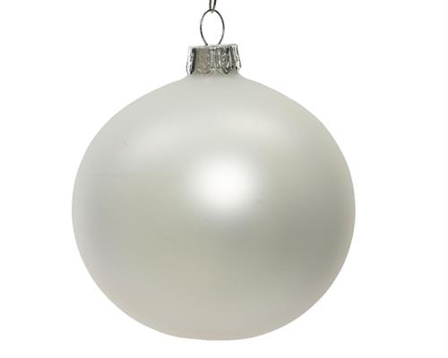 PALLINE DI NATALE BIANCO OPACO 10 CM CONFEZIONE 4 PZ