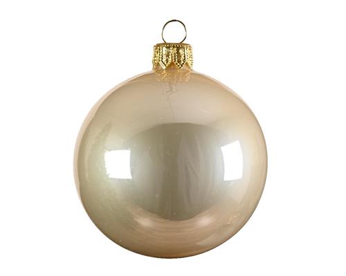 PALLINE DI NATALE PERLA LUCIDO 6 CM CONFEZIONE 6 PZ