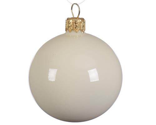 PALLINE DI NATALE BIANCO LANA LUCIDO 6CM CONFEZIONE 6 PZ