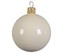 PALLINE DI NATALE BIANCO LANA LUCIDO 8 CM CONFEZIONE 6 PZ