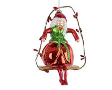 PENDENTI PER ALBERO DI NATALE ROSSO 12X7X12CM