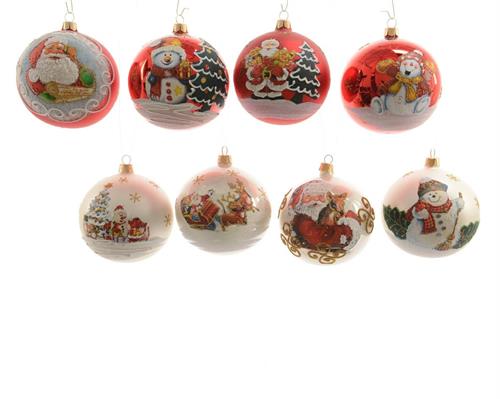 PALLINA DI NATALE DECORI ASSORTITI 10 CM