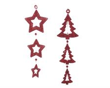 PENDENTI PER ALBERO DI NATALE ROSSO FIGURE ASSORTITE