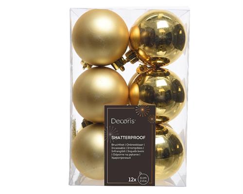 PALLINE DI NATALE ORO 6 CM CONFEZIONE 12 PZ