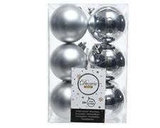 PALLINE DI NATALE ARGENTO 6 CM CONFEZIONE 12 PZ