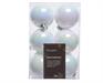 PALLINE DI NATALE BIANCO IRIDESCENTE 6 CM CONFEZIONE 12 PZ