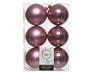 PALLINE DI NATALE ROSA VELVET 8 CM CONFEZIONE 6 PZ