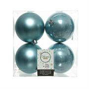 PALLINE DI NATALE BLU ARTICO 10 CM CONFEZIONE 4 PZ