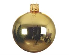 PALLINE DI NATALE ORO LUCIDO 6CM CONFEZIONE 6 PZ