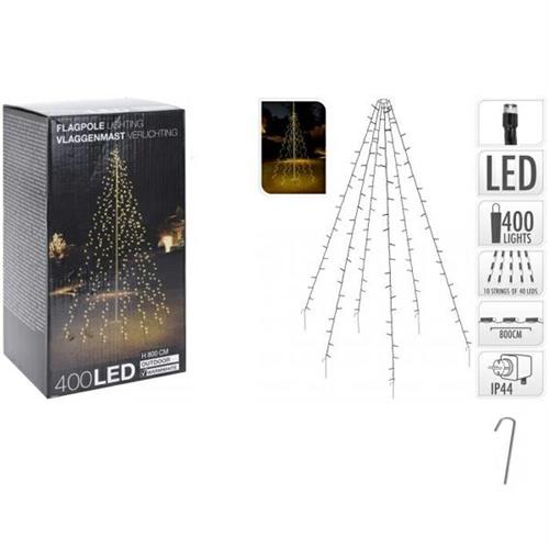 LUCI DI NATALE TENDA A CONO 400 LED  BIANCO CALDO