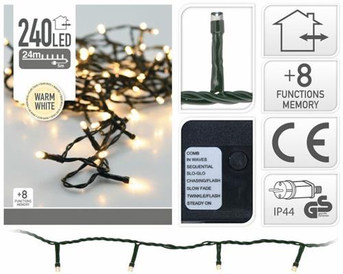 LUCI DI NATALE 240 LED BIANCO CALDO