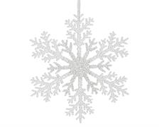 DECORAZIONE SAGOMA NEVE TRASPARENTE dia21cm