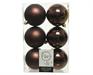 PALLINE DI NATALE MARRONE 8 CM CONFEZIONE 6 PZ