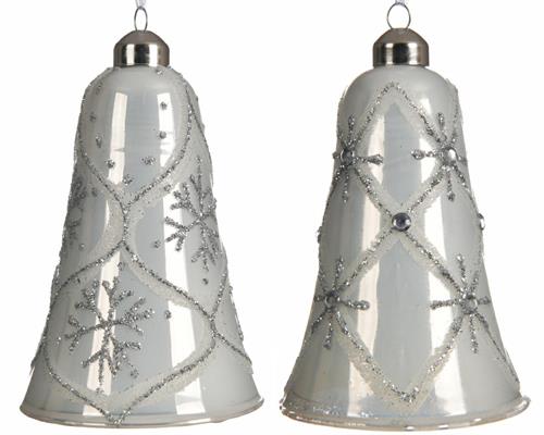 DECORAZIONE CAMPANA ARGENTO 13 CM 1 PZ