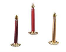 CANDELA PER ALBERO CON CLIP ROSSO/ORO/BORDEAUX