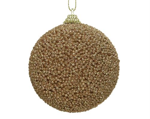 PALLINA PER ALBERO 8CM NOCCIOLA CON PERLINE