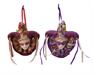 MASCHERA VENEZIANA 10X2X10CM VIOLA/BORDEAUX