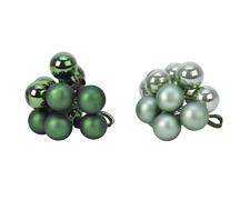 PALLINE DI NATALE A GRAPPOLO VERDE 2 CM 10 PZ