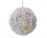 PALLA DI COTONE 15CM CON 10 MICROLED BIANCO CALDO