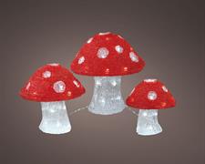 FUNGHI 25CM/32LED 20CM/24LED 18CM/16LED BIANCO FREDDO