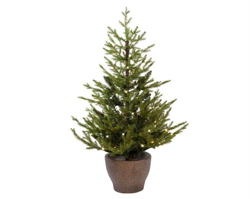 ALBERO IN VASO 90CM 60 LED BIANCO CALDO NORWAY