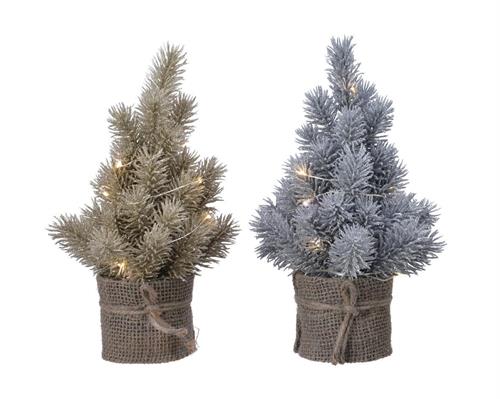 MINI ALBERO ORO-ARGENTO 10 MICROLED