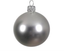 PALLINE DI NATALE ARGENTO OPACO 8 CM CONFEZIONE 6 PZ