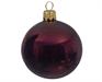 PALLINE DI NATALE BORDEAUX LUCIDO 8CM CONFEZIONE 6 PZ