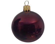 PALLINE DI NATALE BORDEAUX LUCIDO 10 CM CONFEZIONE 4 PZ