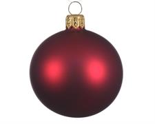 PALLINE DI NATALE BORDEAUX OPACO 10 CM CONFEZIONE 4 PZ